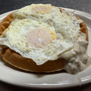 Smothered Gravy and Egg Waffle